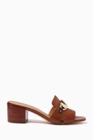 Izzy Logo Mules in Leather Izzy Logo Mules in Leather