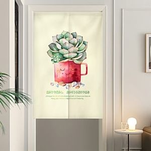 Japanese Noren Curtain Door Cover Doorway Curtain Panel Traditional Small Cactus Door Tapestry Room Divider Curtains for Kitchen Sushi Bathroom Livingroom Bedroom miniinthebox