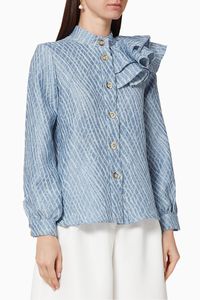 Textured Frill Blouse
