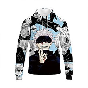 Inspired by Jujutsu Kaisen Gojo Satoru Hoodie Anime 100% Polyester Pattern Printing Kawaii Hoodie For Unisex  Couple's Lightinthebox