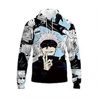 Inspired by Jujutsu Kaisen Gojo Satoru Hoodie Anime 100% Polyester Pattern Printing Kawaii Hoodie For Unisex  Couple's Lightinthebox - thumbnail