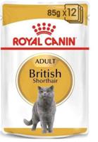 Royal Canin Feline Breed Nutrition British Shorthair Cat Wet Food Pouches 85g x 12 pcs