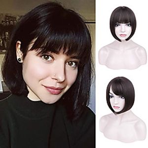 Natural Straight Mid-length Black  Brown European And American Wigs Wigs Mixed Colors Ladies Chemical Fiber Wigs Wigs Lightinthebox