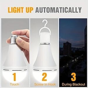Rechargeable Emergency Led Light Bulb With Hook Stay Lights Up When Power Failure E27 LED Light Bulbs For Home Campinp Hiking Lightinthebox