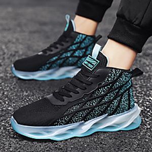 Men's Trainers Athletic Shoes Vintage British Athletic Outdoor Basketball Shoes Walking Shoes Leather Mesh Breathable Shock Absorbing Wear Proof White Black Dark Blue Fall Spring Lightinthebox