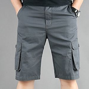 Men's Cargo Shorts Hiking Shorts 6 Pocket Plain Comfort Outdoor Daily Going out Cotton Blend Fashion Streetwear Black Yellow Lightinthebox