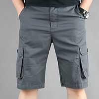 Men's Cargo Shorts Hiking Shorts 6 Pocket Plain Comfort Outdoor Daily Going out Cotton Blend Fashion Streetwear Black Yellow Lightinthebox - thumbnail