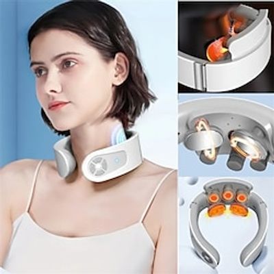 Rechargeable Neck Massager with Heat Magnetic Pulse and Hot Pressing - Relieve Pain and Tension in Minutes Lightinthebox