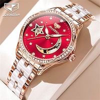 Women Mechanical Watch Luxury Fashion Rhinestone Business Hollow Skeleton Waterproof Alloy Watch Lightinthebox