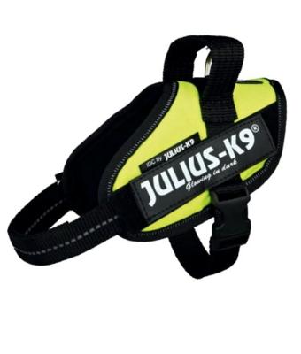 JuliusK9 IDC Neon Green Power Harness for Dogs Mini