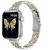 1pc Smart Watch Band Slim Band Compatible with Apple Watch Band 38 mm 40 mm 41 mm 42 mm 44 mm 45 mm Thin Stainless Steel Metal Chain Strap for Women iWatch Bands Series 7 6 5 4 3 2 1 SE miniinthebox - thumbnail