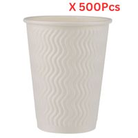 Hotpack 12 Oz Embossed Paper Cup 500 Pieces - EPC12