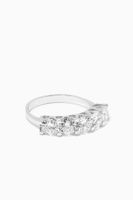 Five Stoned Love Way Ring in Sterling Silver Five Stoned Love Way Ring in Sterling Silver