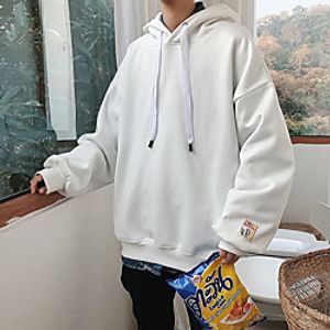 Men's Pullover Hoodie Sweatshirt Solid Color Daily Sportswear Casual Hoodies Sweatshirts  Blue Yellow Gray miniinthebox