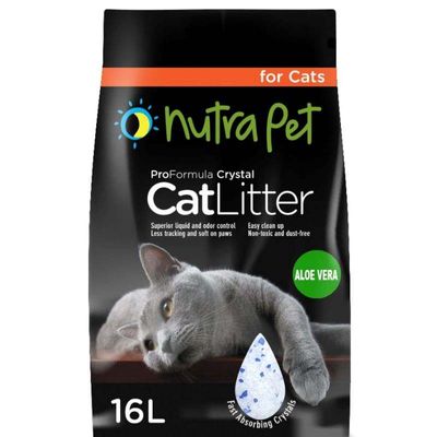 Nutrapet Cat Litter Silica Gel 16L Aloe Vera Scent Nutrapet Cat Litter Silica Gel 16L Aloe Vera Scent