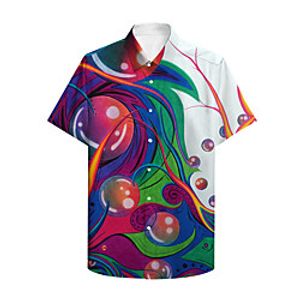 Men's Shirt 3D Print Graphic Graphic Prints Button-Down Print Short Sleeve Daily Tops Casual Hawaiian Rainbow miniinthebox