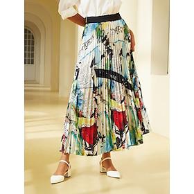 Elegant Pleated Tencel Maxi Skirt