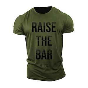 Men's Unisex T shirt Tee Hot Stamping Graphic Prints Letter Crew Neck Street Daily Print Short Sleeve Tops Designer Casual Big and Tall Sports Army Green / Summer / Summer miniinthebox