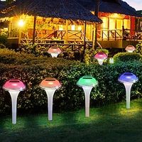 36pcs Solar Lawn Light Outdoor Waterproof Mushroom Lights RGB Changing Color Garden Lawn Walkway Decoration Solar Landscape Lights Lightinthebox - thumbnail