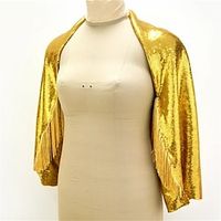 Shawls Women's Wrap Wedding Guest 's Wraps Glitters Pure Long Sleeve Sequined Wedding Wraps With Sequin For Party Spring  Summer Lightinthebox - thumbnail