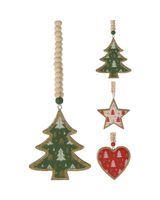 Homesmiths Christmas Hangdeco Wood 9cm Assorted 1 Piece