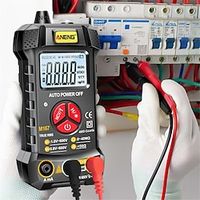 Portable LCD Smart Digital Multimeter ACDC Voltage Tester Current Resistance Meter Ammeter Auto Range Multitester with Test Probe Flashlight Professional Tool Lightinthebox - thumbnail