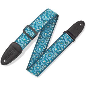 Levys Asian Jacquard Weave Guitar Strap Blue 2-Inch