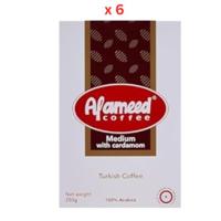 Alameed Coffee Medium Without Cardamom 250G Pack Of 6