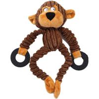 Plush Pet Squeakz Hangers Zebra, Deer, Monkey Dog Toy - 21 X 26Cm