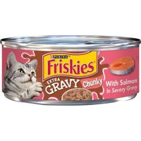 Purina Friskies Cat Wet Food Extra Gravy Chunky Salmon 5.5Oz