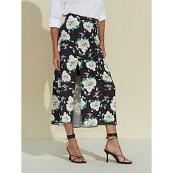 Floral Slit Vacation Midi Skirt Lightinthebox