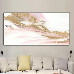 Hand painted Textured wall art Dreamy Pink textured wall art textural oil painting Home wall art for living room decor warm color Wedding painting No Frame Lightinthebox