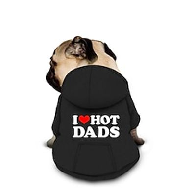 Dog Cat Pet Pouch Hoodie Graphic Quotes  Sayings Fashion Casual Outdoor Casual Daily Winter Dog Clothes Puppy Clothes Dog Outfits Breathable Black Costume for Girl and Boy Dog Polyster S M L XL XXL Lightinthebox