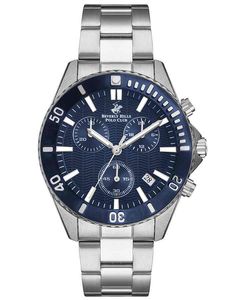 Beverly Hills Polo Club Men's Multi Function Dark Blue Sunray Dial Watch - BP3276X.390