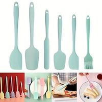 6pcs, Large and Small Silicone Spatulas, Oil Brush, and Long Macaron Spatula - Essential Baking Supplies for Cakes, Cheese, and More Lightinthebox - thumbnail