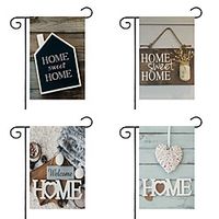 Welcome Home Garden Flag Double Sided Outdoor Holidays Yard Flag Holidays Vertical Flags miniinthebox - thumbnail