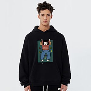 Unisex Hoodie Cartoon Print Casual Casual Hoodies Sweatshirts  Blue Yellow Khaki Lightinthebox