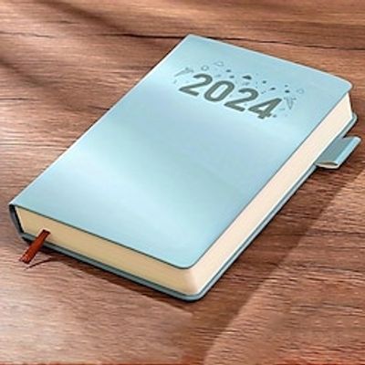 New Year Planner's Notebook, A4 Size 360 Pages, 2024 Notepad, School Supplies, Soft Cover Diary Lightinthebox