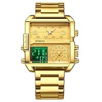 Binbond Popular Creative Super Large Dial Multifunctional Sports Quartz Men's Square Watch Time Night Light Running Temple Alarm Lightinthebox - thumbnail