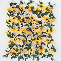 2pcs Simulation Sun Flower Silk Vine Wedding Decoration Home Decoration Lightinthebox