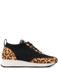 Loeffler Randall leopard print low top sneakers - Black