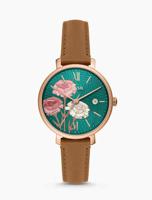 Fossil Jacqueline Three-Hand Date Medium Brown LiteHide™ Leather Watch