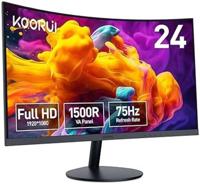 KOORUI, 24-Inch, Computer Curved Monitor, 1500R FHD 1920 x 1080 75Hz, 24N5CA