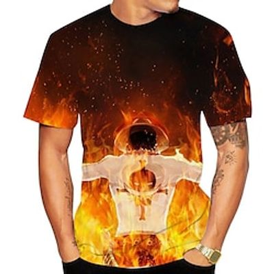 One Piece Cosplay T-shirt Cartoon Manga Print Graphic T-shirt For Men's Women's Unisex Adults' 3D Print 100% Polyester Party Festival Lightinthebox