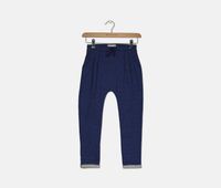 Girls Elastic Waist Pants  Navy Blue - thumbnail