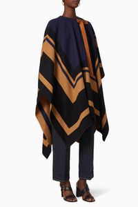 Striped Wool Blanket Coat