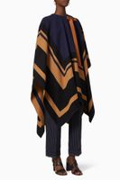 Striped Wool Blanket Coat - thumbnail