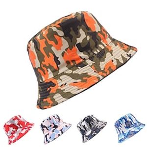 Men's Bucket Hat Pink Red Polycotton Print Streetwear Stylish Casual Daily Outdoor clothing Holiday Camo Sunscreen miniinthebox