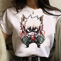 Inspired by My Hero Academia / Boku No Hero Cosplay Anime Cartoon Polyester / Cotton Blend Print Harajuku Graphic Kawaii T-shirt For Women's / Men's miniinthebox - thumbnail