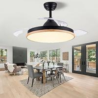 LED Ceiling Fans 90/105cm 1-Light Dimmable Painted Finishes Metal Acrylic Modern Contemporary Style Bedroom Dining room ONLY DIMMABLE WITH REMOTE CONTROL Lightinthebox
